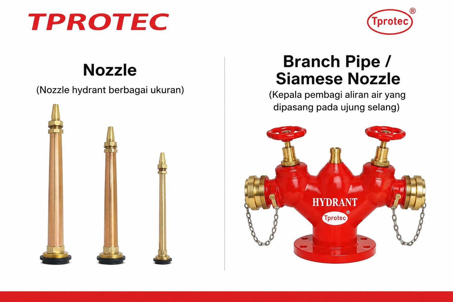 Tprotec Nozzle Branch Pipe Siamese